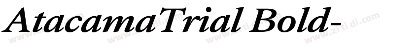 AtacamaTrial Bold字体转换